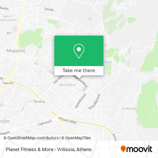 Planet Fitness & Μore - Vrilissia map