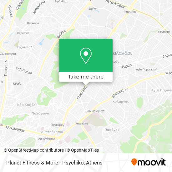 Planet Fitness & More - Psychiko map