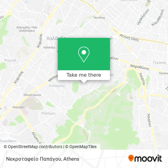 Νεκροταφείο Παπάγου map