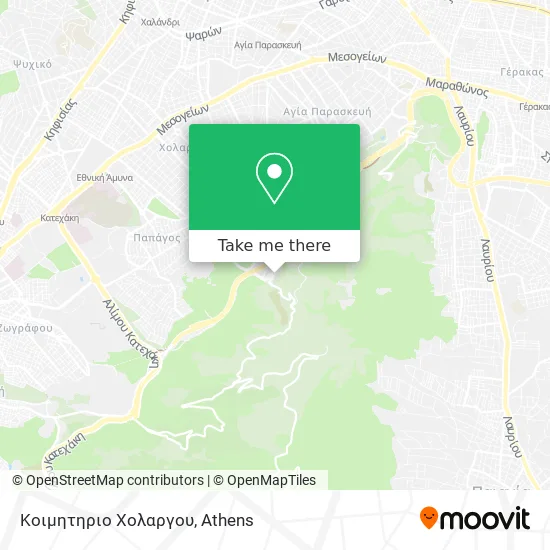 Κοιμητηριο Χολαργου map