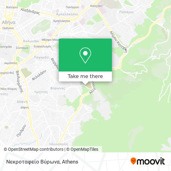 Νεκροταφείο Βύρωνα map