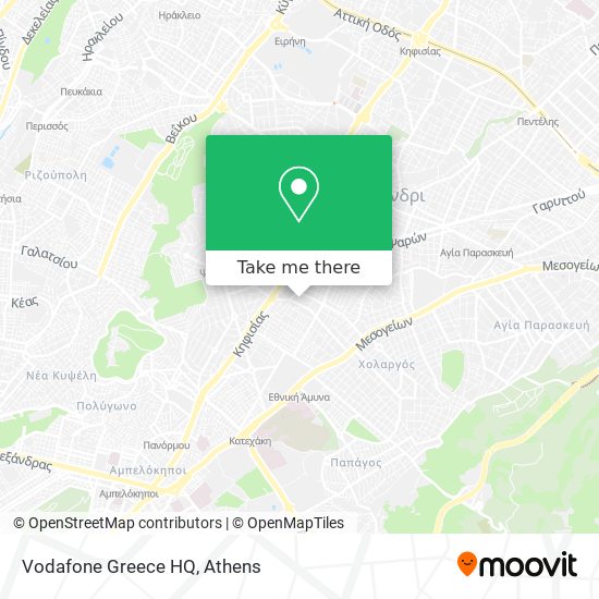 Vodafone Greece HQ map