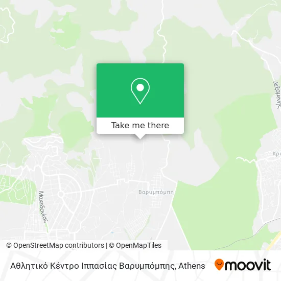 Αθλητικό Κέντρο Ιππασίας Βαρυμπόμπης map