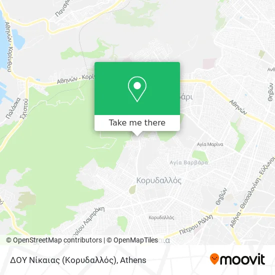 ΔΟΥ Νίκαιας (Κορυδαλλός) map