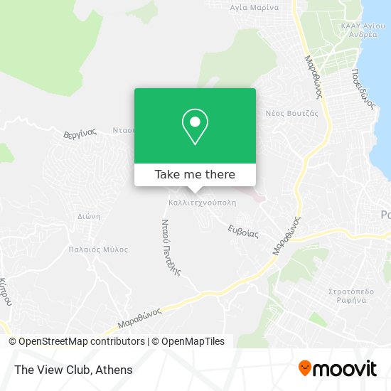 The View Club map