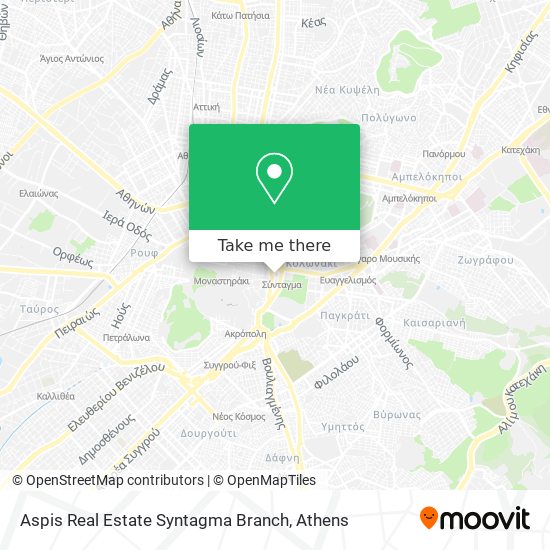 Aspis Real Estate Syntagma Branch map
