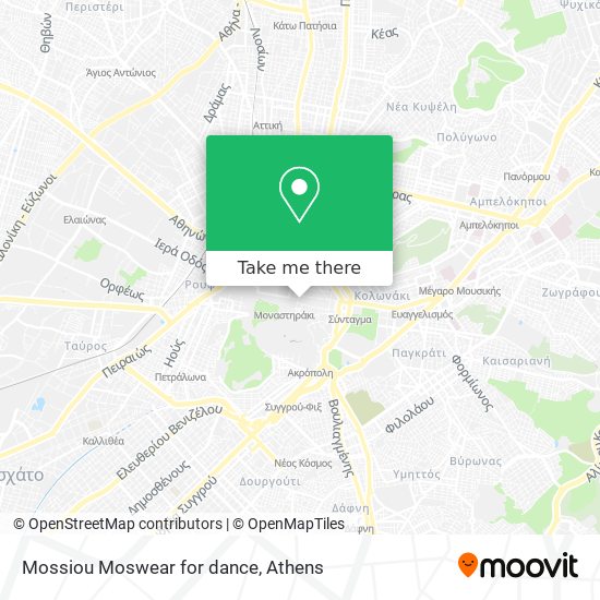 Mossiou Moswear for dance map