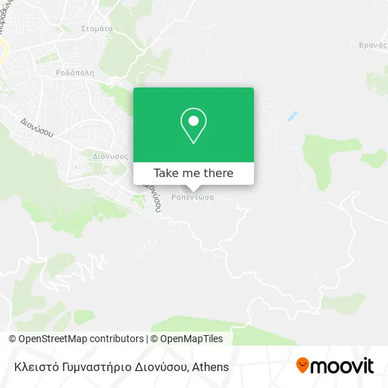 Κλειστό Γυμναστήριο Διονύσου map