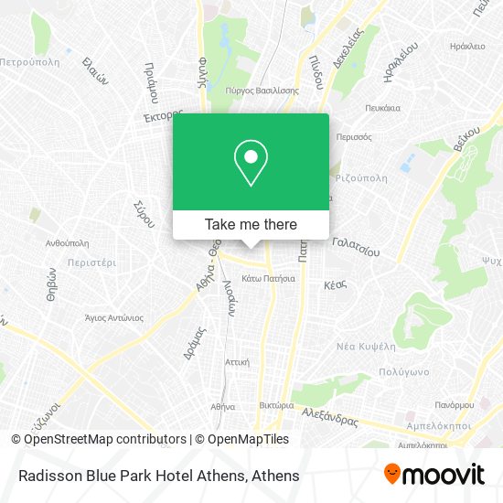 Radisson Blue Park Hotel Athens map