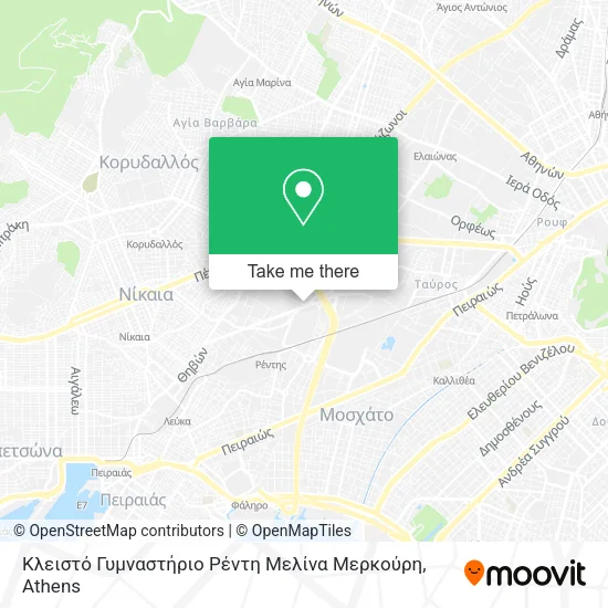 Κλειστό Γυμναστήριο Ρέντη Μελίνα Μερκούρη map