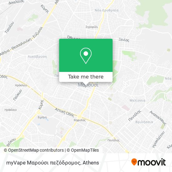 myVape Μαρούσι πεζόδρομος map