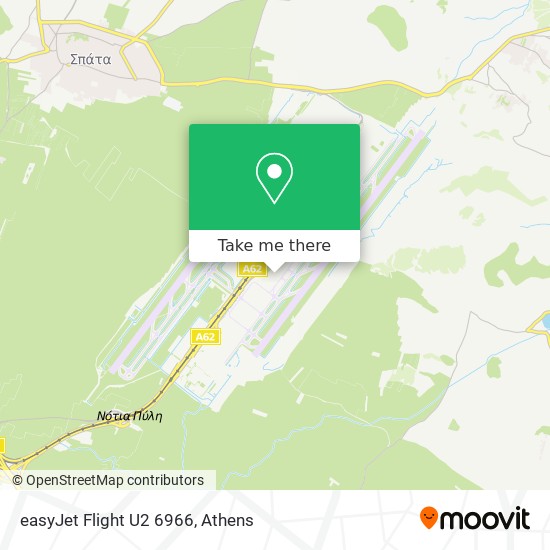 easyJet Flight U2 6966 map