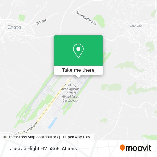 Transavia Flight HV 6868 map