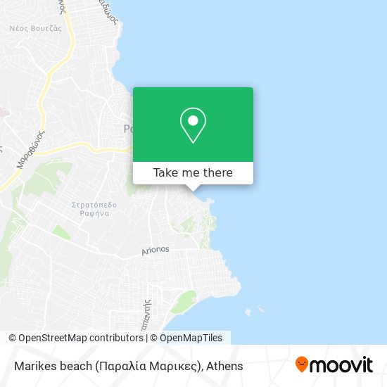 Marikes beach (Παραλία Μαρικες) map