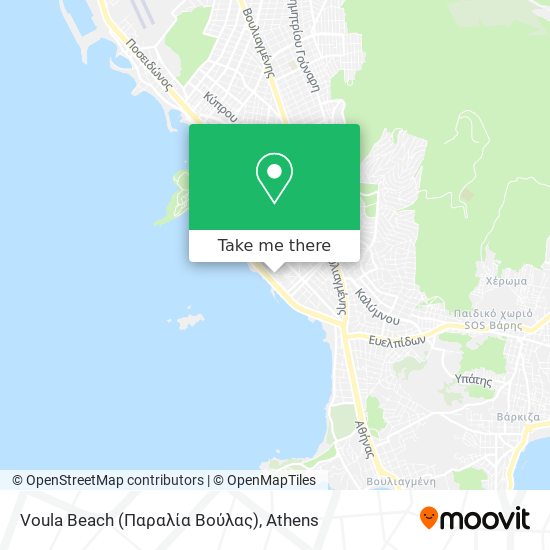 Voula Beach (Παραλία Βούλας) map