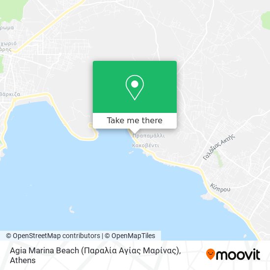 Agia Marina Beach (Παραλία Αγίας Μαρίνας) map