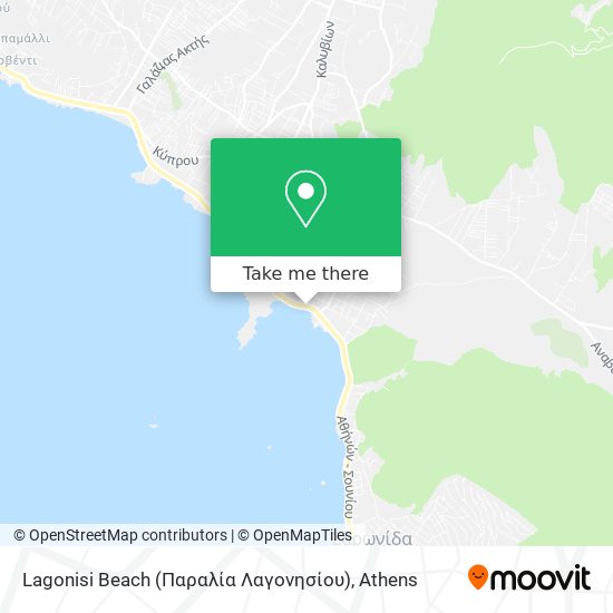 Lagonisi Beach (Παραλία Λαγονησίου) map