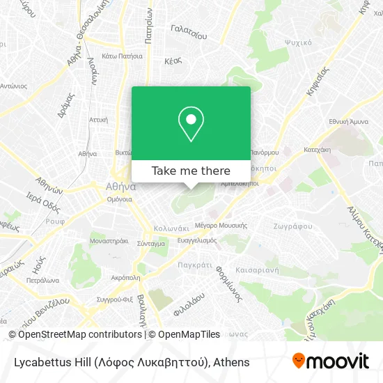 Lycabettus Hill (Λόφος Λυκαβηττού) map
