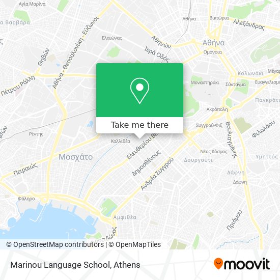 Marinou Language School map