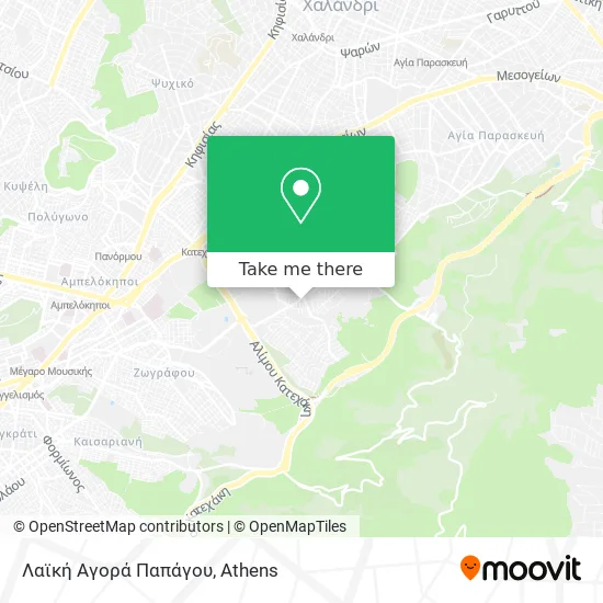 Λαϊκή Αγορά Παπάγου map