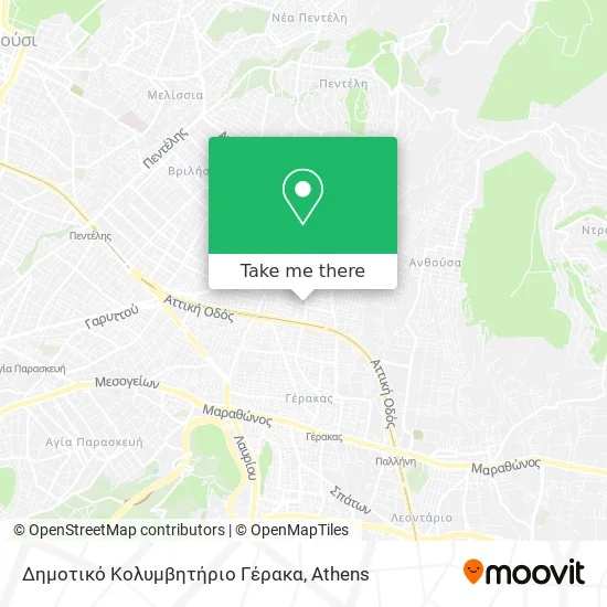 Δημοτικό Κολυμβητήριο Γέρακα map