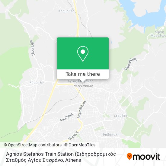 Aghios Stefanos Train Station map