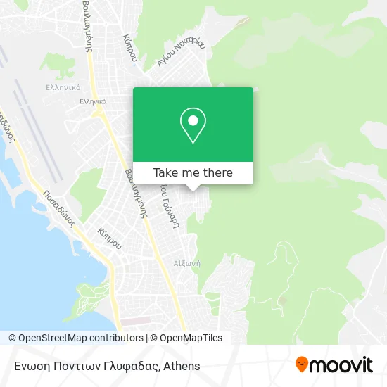 Ενωση Ποντιων Γλυφαδας map