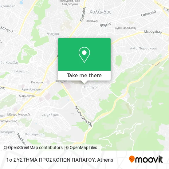 1ο ΣΥΣΤΗΜΑ ΠΡΟΣΚΟΠΩΝ ΠΑΠΑΓΟΥ map