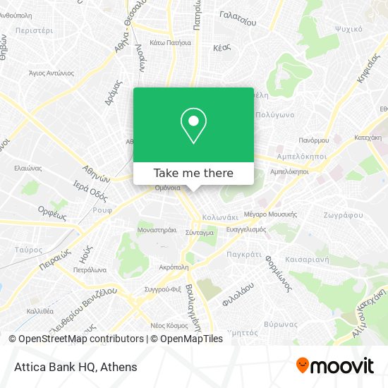 Attica Bank HQ map