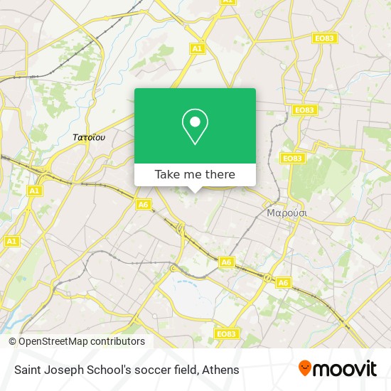 Saint Joseph School's soccer field map