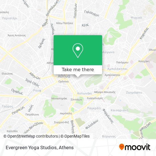 Evergreen Yoga Studios map