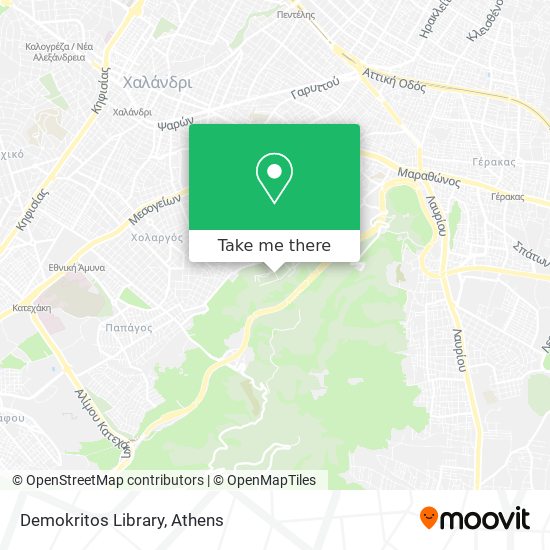 Demokritos Library map