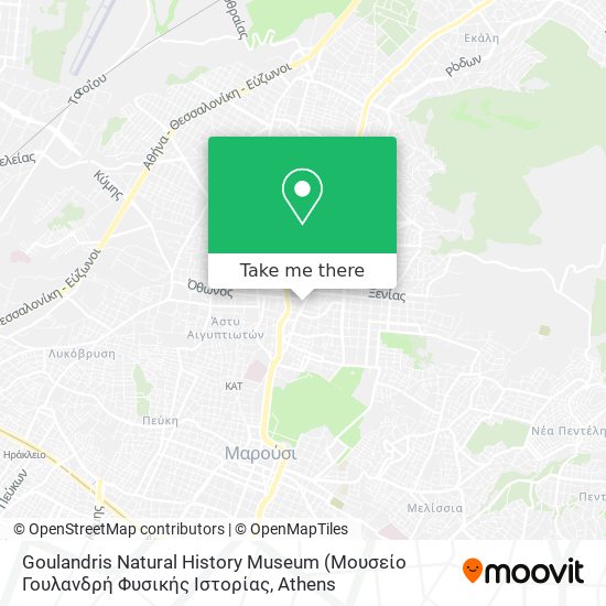 Goulandris Natural History Museum map
