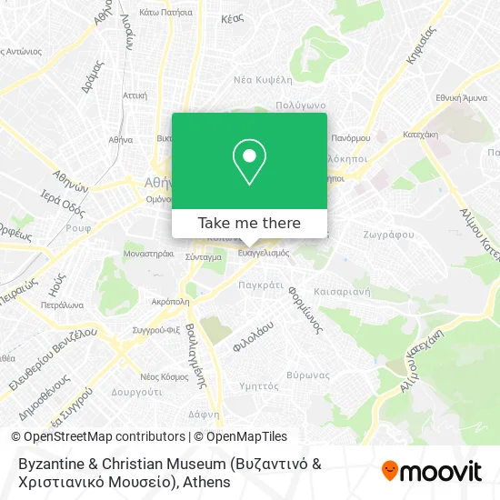 Byzantine & Christian Museum (Βυζαντινό & Χριστιανικό Μουσείο) map