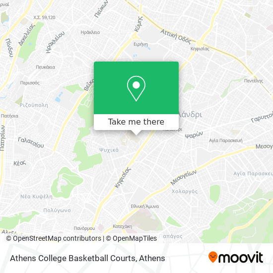 Athens College Basketball Courts map