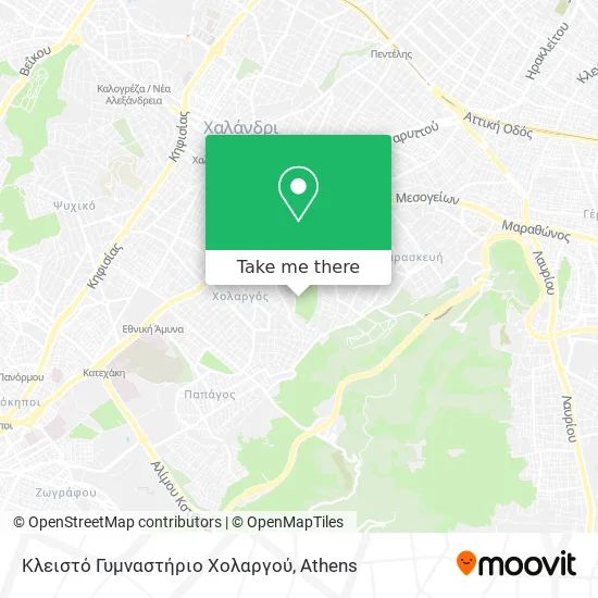 Κλειστό Γυμναστήριο Χολαργού map