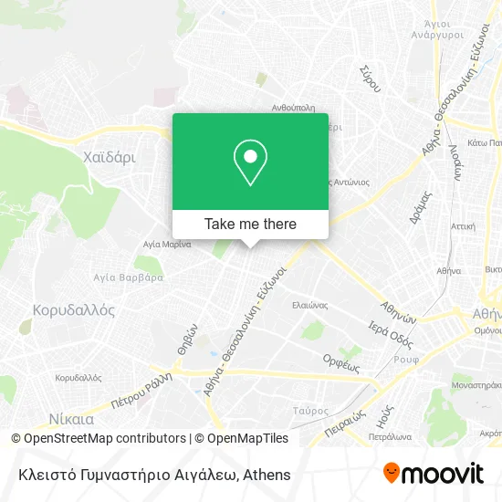 Κλειστό Γυμναστήριο Αιγάλεω map