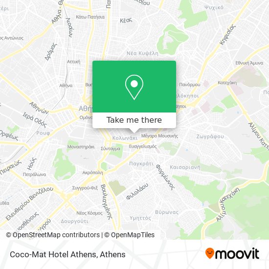 Coco-Mat Hotel Athens map