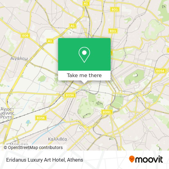Eridanus Luxury Art Hotel map