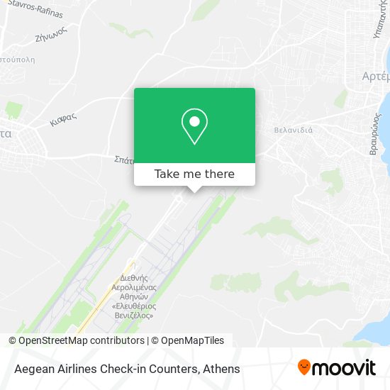 Aegean Airlines Check-in Counters map