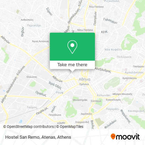 Hostel San Remo, Atenas map