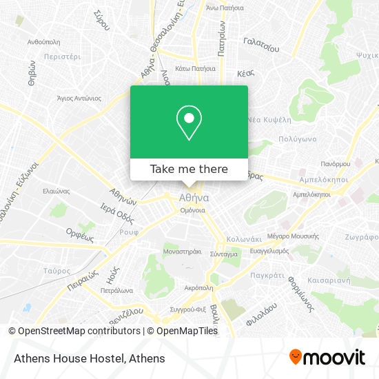 Athens House Hostel map