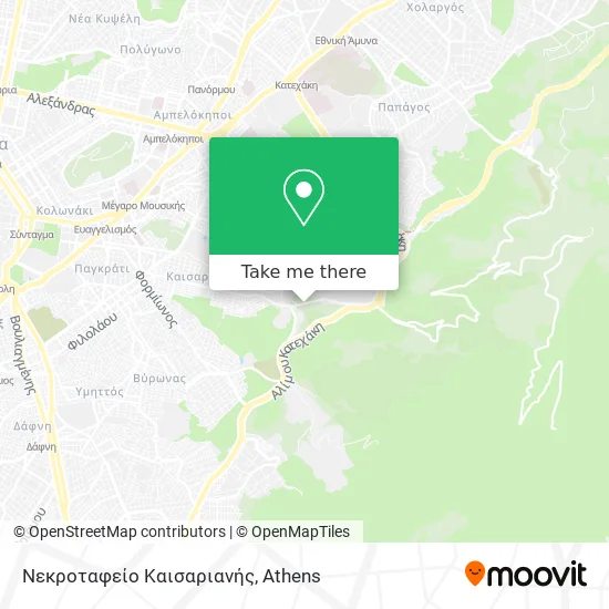 Νεκροταφείο Καισαριανής map