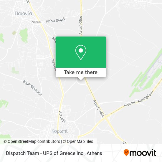 Dispatch Team - UPS of Greece Inc. map