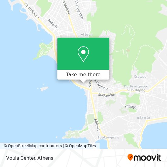 Voula Center map