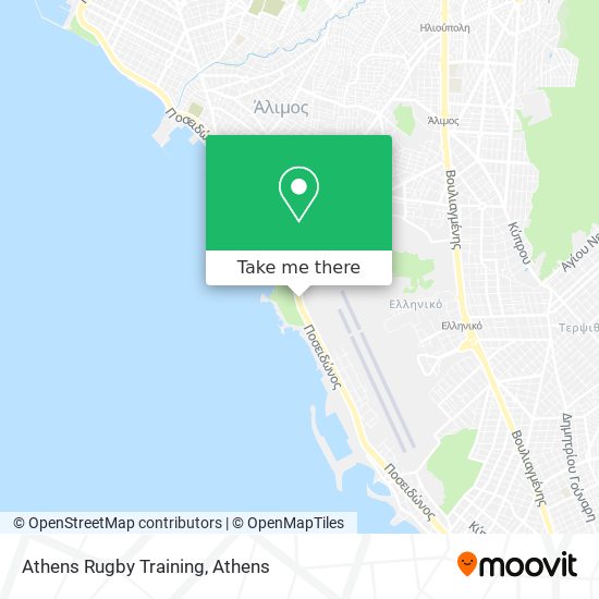 Athens Rugby Training map