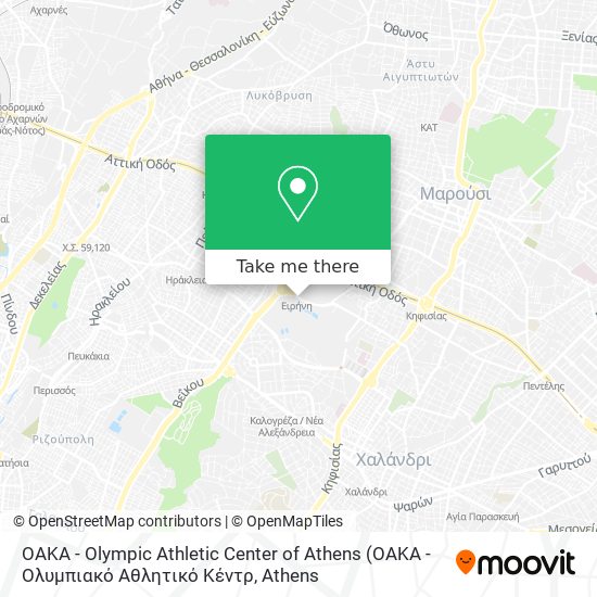 OAKA - Olympic Athletic Center of Athens map