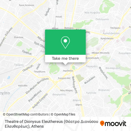 Theatre of Dionysus Eleuthereus (Θέατρο Διονύσου Ελευθερέως) map