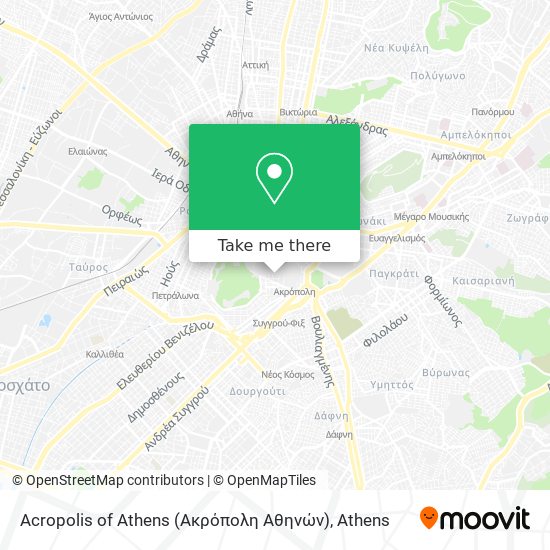 Acropolis of Athens (Ακρόπολη Αθηνών) map