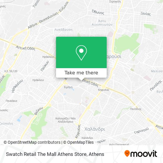 Swatch Retail The Mall Athens Store map